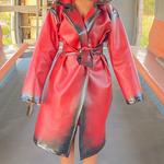 Red Demon Slayer Trench Coat